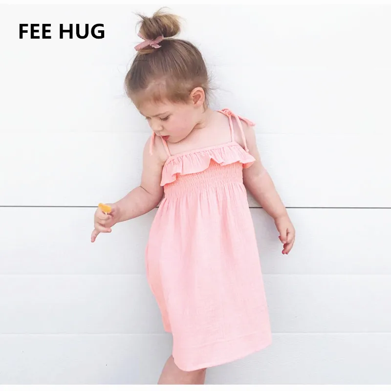 FEE HUG Summer Baby Strapless Dress Cute Toddler Infant