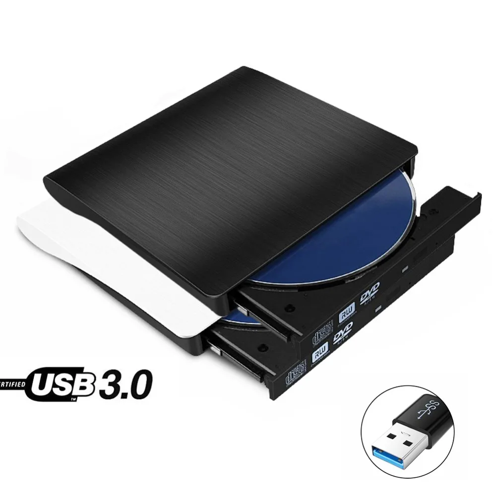 Внешний USB 3,0 высокоскоростной DVD-накопитель, портативный оптический привод для ноутбука, подходит для ПК Win XP WIN 7 WIN 8 WIN 10 MAC OS