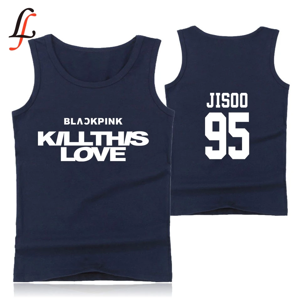 Blackpink harajuku повседневное для мужчин/для женщин майка на бретельках жилет бодибилдинг Gymclothing летняя майка с бретелями kill this love Топы корректирующие
