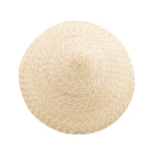 Коническая соломенная шляпа от солнца с большими полями натурального цвета из бамбука, Женская забавная цилиндрическая шапка-корона