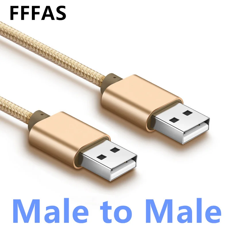 

FFFAS 1m Male to Male USB Cable Charging Date Syns USB 2.0 Extend Cable Computer Connector Extension M/M Hard Disk Charge Camera