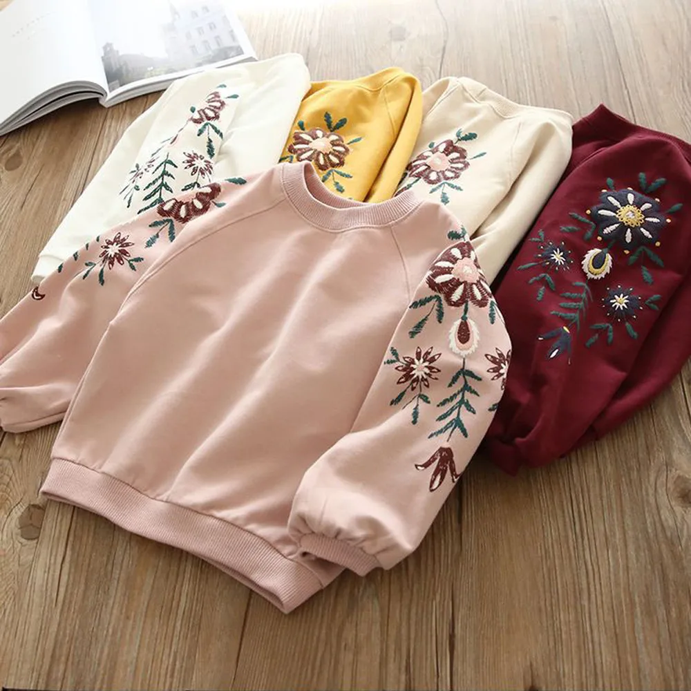 

Toddler Kids Baby Girl Floral Pullover Sweatshirt Tops Hoodie Clothes Outfits Cute Vetement Enfant Fille Kids Tops Baby Hoodie