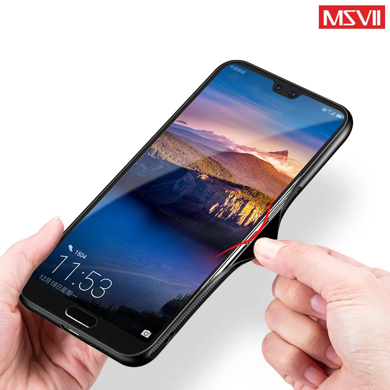 Чехол для Huawei P20 lite Case msvii Роскошный Тонкий силиконовый чехол из закаленного