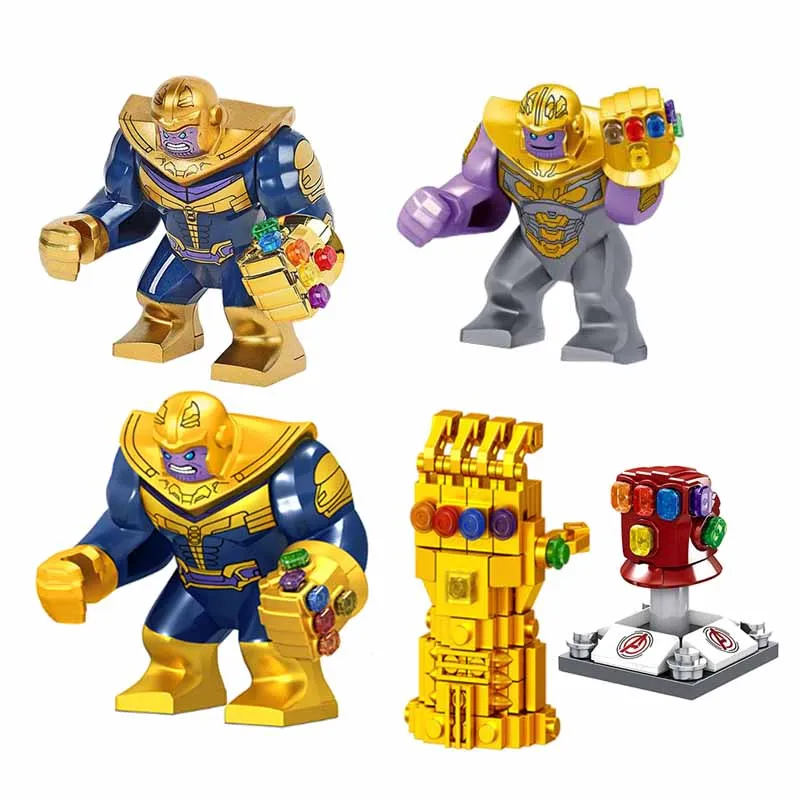 

Marvel Endgame Avengers 4 Thanos Glove Thor Iron Man Spiderman Hulk super heroes Building Blocks toys gift