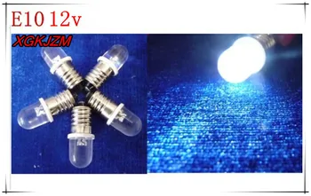 

E10-1LED 10MM indicator bulb interior light door light / 12V white travel indicator bulb 10pcs / lot free shipping!