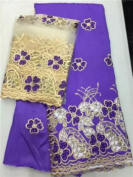 

LJ22KWholesale george lace fabric indian george,new design african beads george lace fabric for wedding dress laces