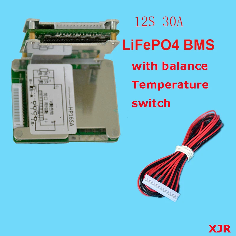 12S 30A LiFePO4 BMS/PCM/PCB плата защиты батареи для 12 упаковок 18650 с балансом w/Temp |