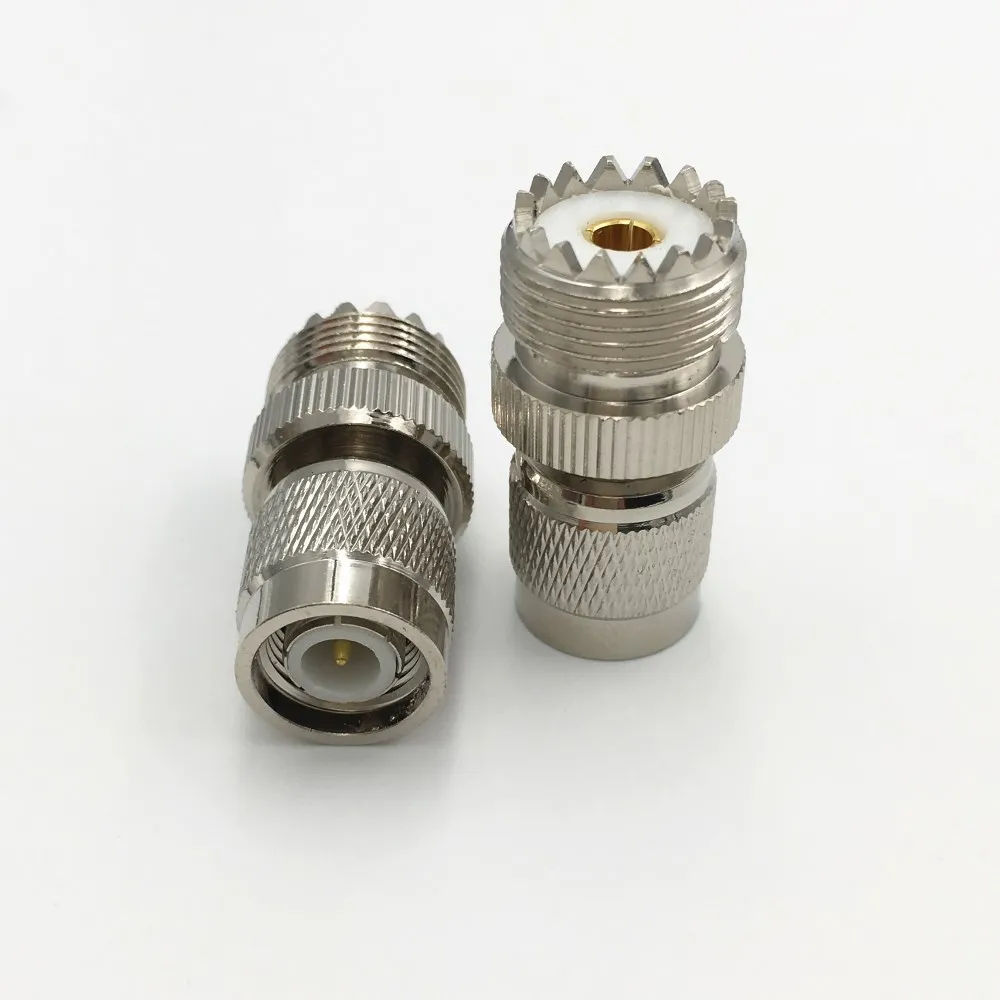 2 шт латунный TNC штекер к UHF SO239 гнездовой разъем RF прямой коаксиальный адаптер для