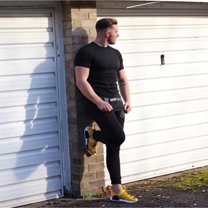 Мужская футболка с коротким рукавом Zfit muscle fitness хлопковая облегающая для бега