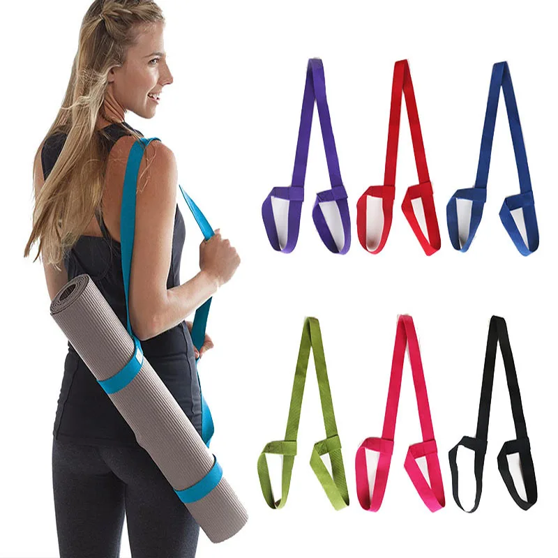Portable Yoga Mat Sling Sports Canvas Belt Fitness Gym Ajustable Carrier Shoulder Carry Strap