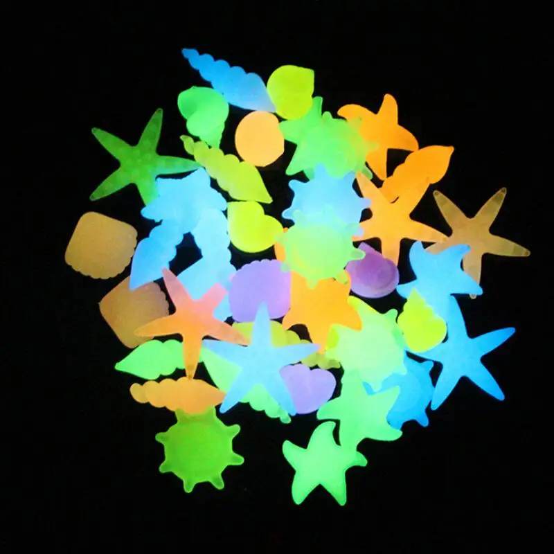 10 шт./лот светящийся камень светится в темноте светящиеся гальки скалы аквариум садовые украшения для аквариума - Цвет: Color Randomly