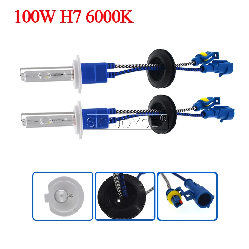 Car Headlight 100W HID Xenon Kit H7 H11 H1 H3 HB3 HB4 D2H Xenon Bulb High Power AC 12V 100W HID Ballast Kit 4300K 6000K 8000K (12)