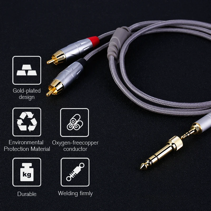 Soundking Многофункциональный RCA кабель от 2rca до 3 5/6 35 мм аудио rca 5 мм/6 разъем папа