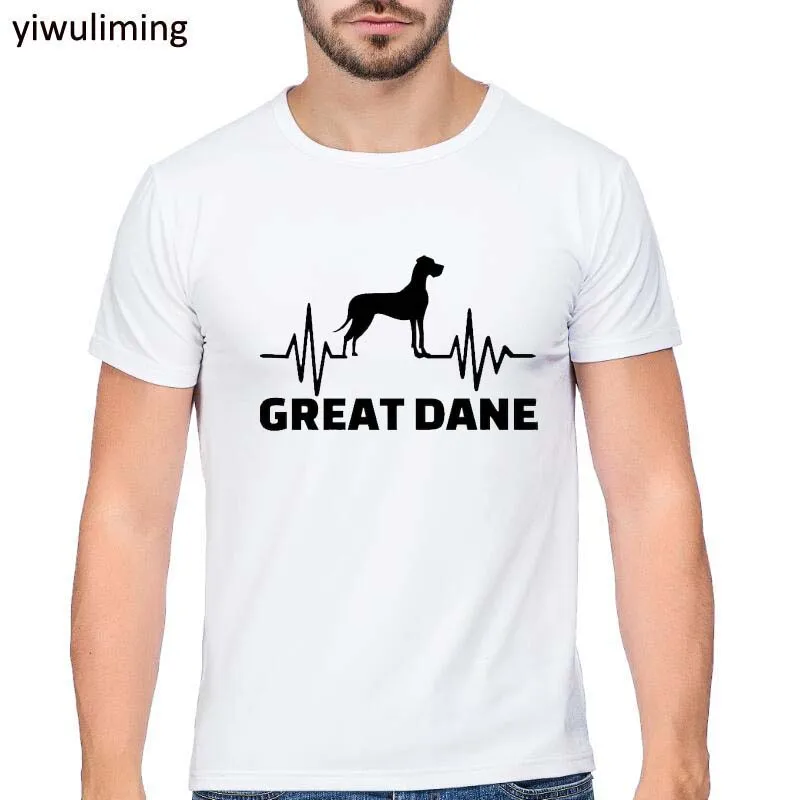 Забавные короткие футболки с вырезом лодочкой для собачки и догпапы мужские