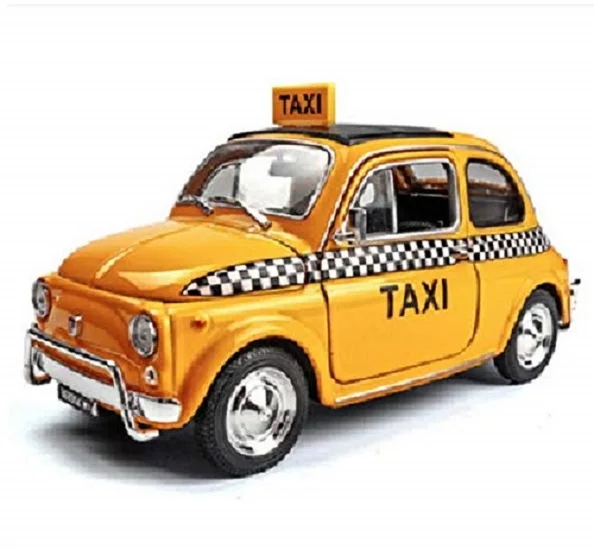 

Welly 1:24 Fiat Nuova 500 Taxi Diecast Model Sports Racing Car NEW IN BOX