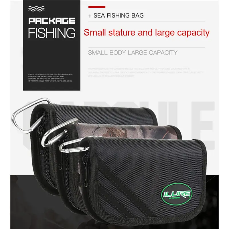 

High quality Fishing Accessories Fishing Waist Bag Rod Reel Storage Tackle Shoulder Leg Lure Bait with Hard Case Pesca 6