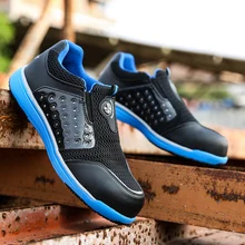 Летняя ультра легкая дышащая противоскользящая защитная обувь для мужчин и женщин, жесткая обувь для мужчин и женщин, Повседневная рабочая обувь на мягкой подошве