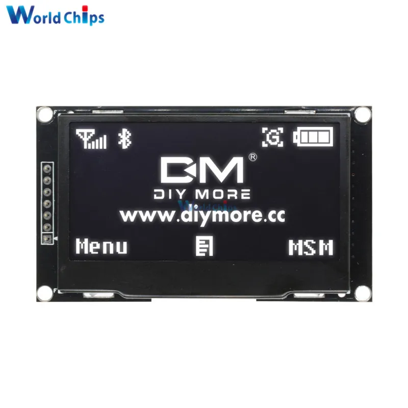 2,4" дюймовый ЖК-экран 12864 128X64 OLED дисплей модуль IIC IEC SPI серийный C51 STM32 SSD1309 для Arduino белый/синий/зеленый/желтый