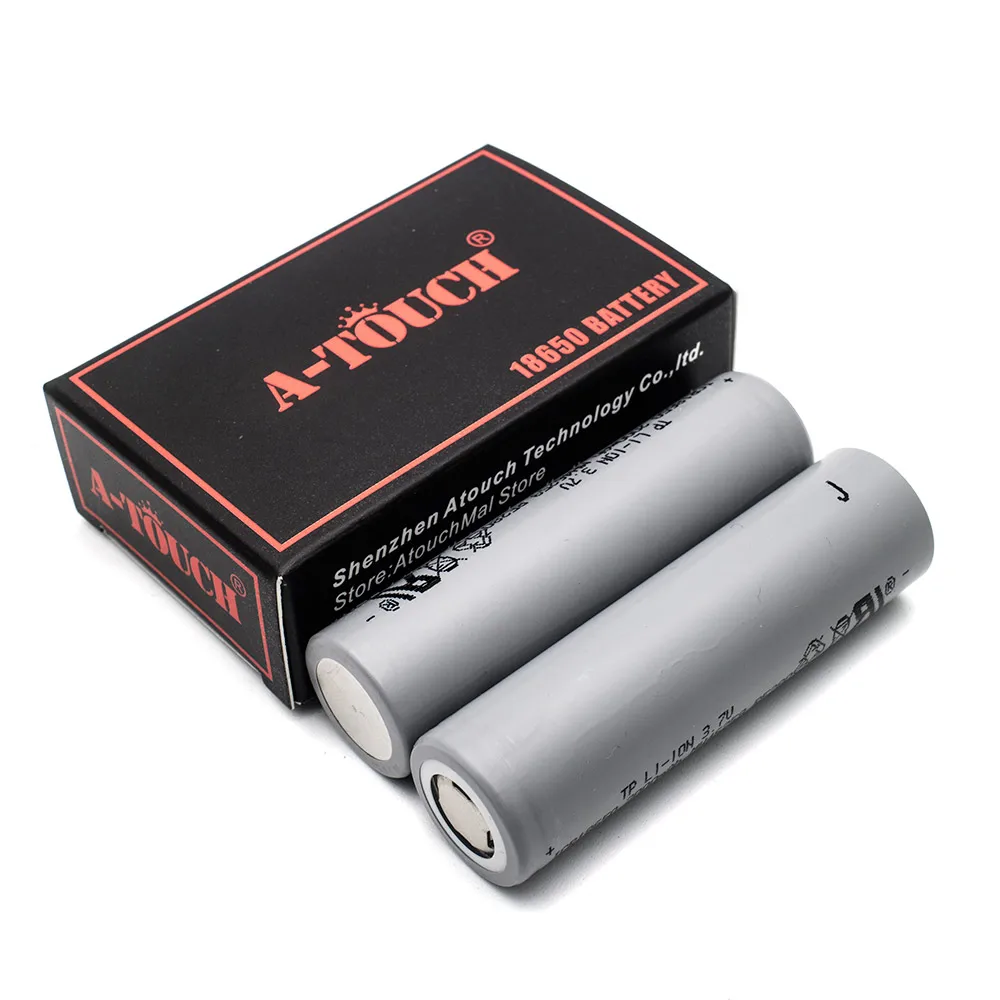 2 шт./лот-Touch Аккумуляторы к электронным сигаретам 2000 mAh/3400 mAh Ёмкость 3,7 V ICR18650 литий-ионный Батарея для Ecig поле Mod