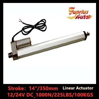 By express : 12v/24V DC 14inch/350mm linear actuator 1000N/225lbs load actuators with mounting brackets For Car... | Обустройство