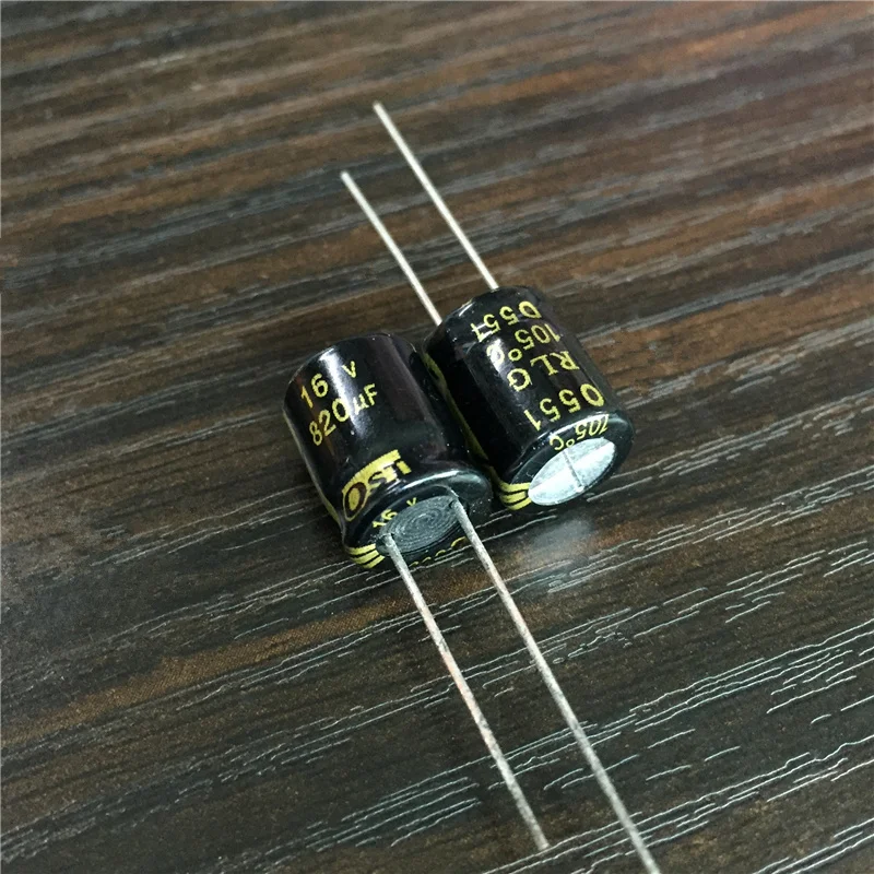 10 шт. 820 мкФ 16V OST RLG серии 10x12 5 мм длительный срок службы 16V820uF алюминиевый