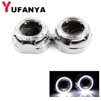 

3.0 led bixenon projector lens shrouds with led angel eyes drl function car accessoires for car headlight free shipping