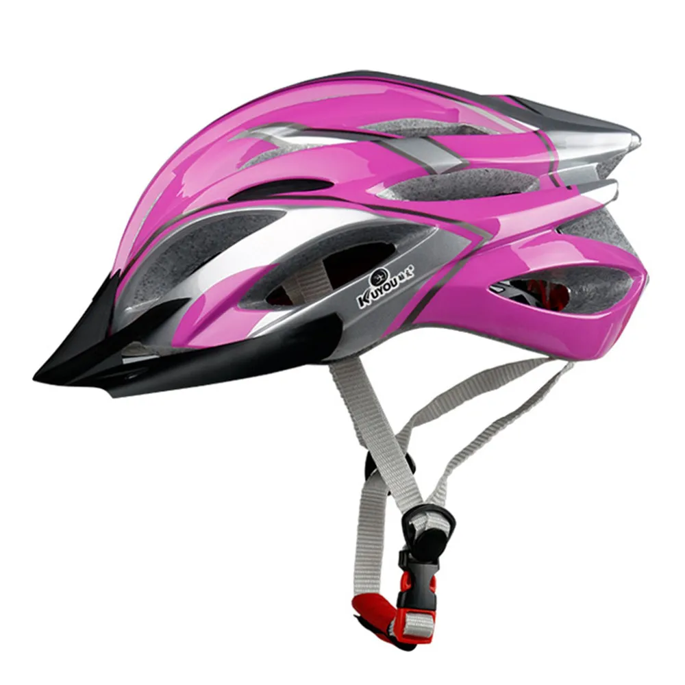 Сверхлегкий велосипедный шлем, регулируемые велосипедные шлемы с подсветкой, размер 57-61 21, дизайн с отверстием от ветра, велосипед спортивный для езды на открытом воздухе, 4 цвета - Цвет: Pink