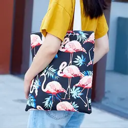 Милые холщовые сумки для учащихся сумка на плечо сумка дикая Повседневная сумка для покупок женская простая сумка для покупок