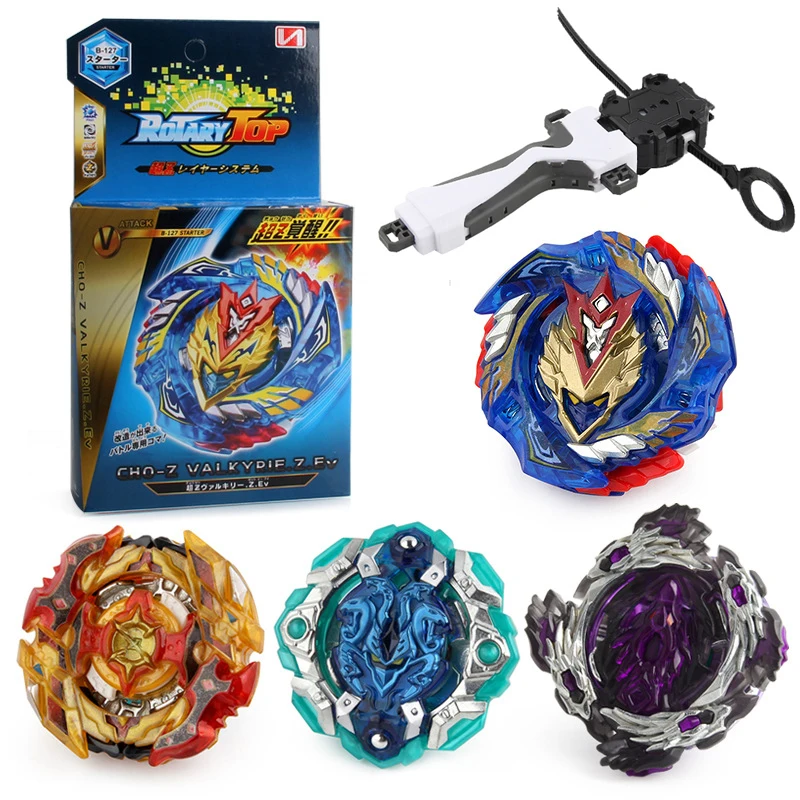 

4 Types Beybleyd Burst Bey Blade Gyroscope Toys for Children with Launcher Handle Bar in the Color Box Children Desk Top Game