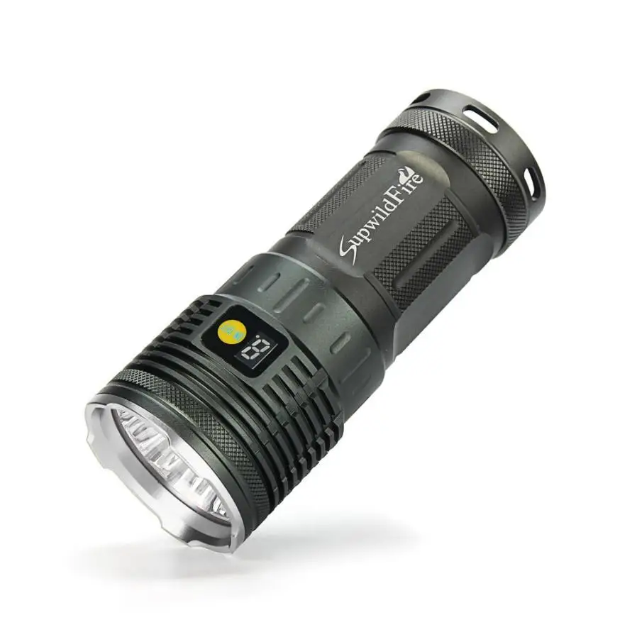 Best Bike light Supwildfire 55000LM 18 x XM-L T6 LED Flashlight Power & Mode Digital Display Hunting Flashlight Outdoor Sport  P# 2