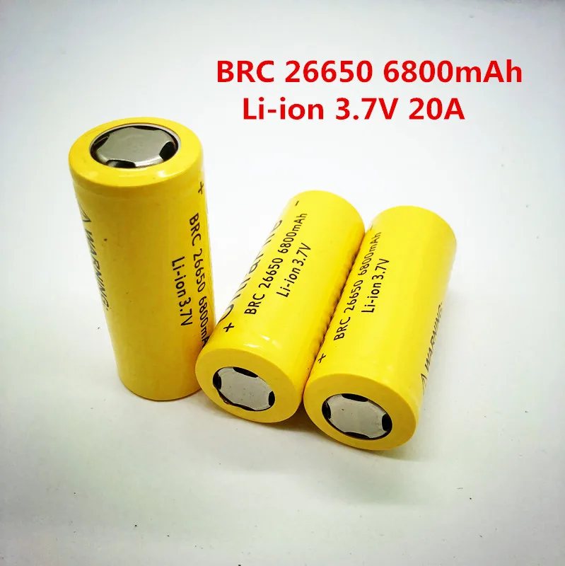 10 шт BRC26650-20A 5000mah li-ion 3,7 v 20A разрядка электроинструментов батареи и фонари перезаряжаемые батареи