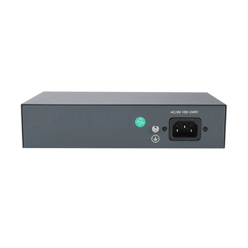 110-240 В 6 портов 100 м POE металлический корпус Ethernet переключатель Встроенный источник питания