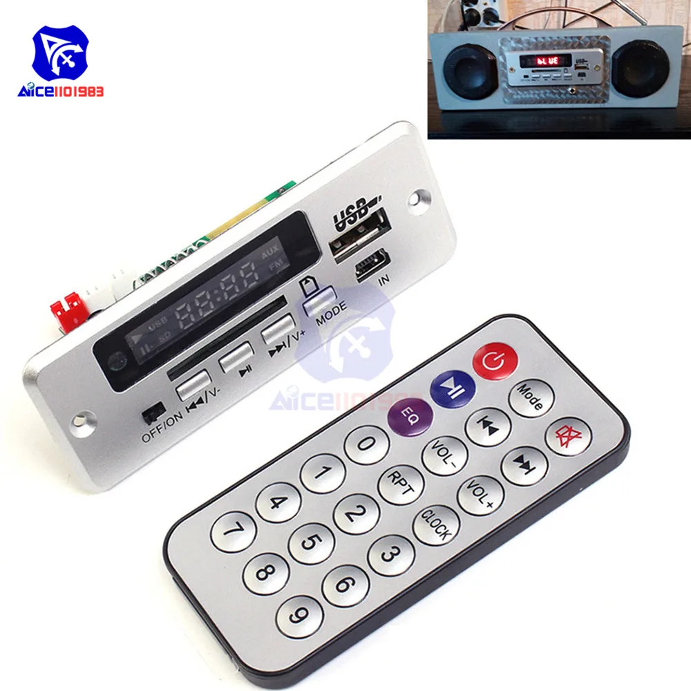 

Car MP3 Decoder Board 5V Decoding Module 2*3W Bluetooth Amplifier Module MP3 WAV U-Disk TF Card Mini USB with Remote Controller