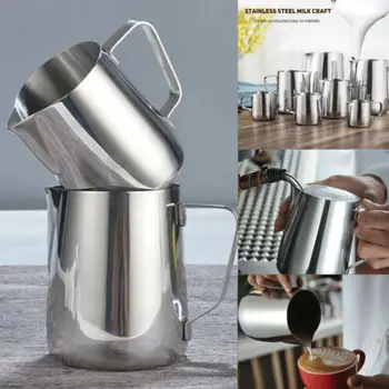 

Stainless Steel Milk Frothing Jug Frother Coffee Latte Container Pitcher 150-600 ML 3 Sizes