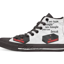 Айтишники Google Интернет Новинка Дизайн Повседневная парусиновая обувь на заказ Прямая