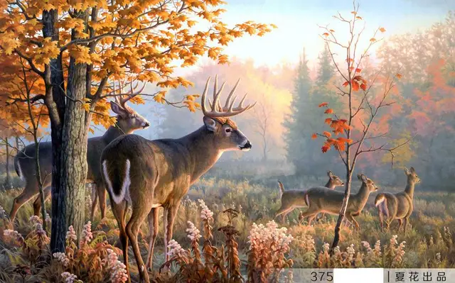 3D Wallpaper Custom 3d Wall Murals Mural Milu Deer Forest Landscape Painting Background 3D Wallpaper Custom 3d Wall Murals Mural Milu Deer Forest Landscape Painting Background