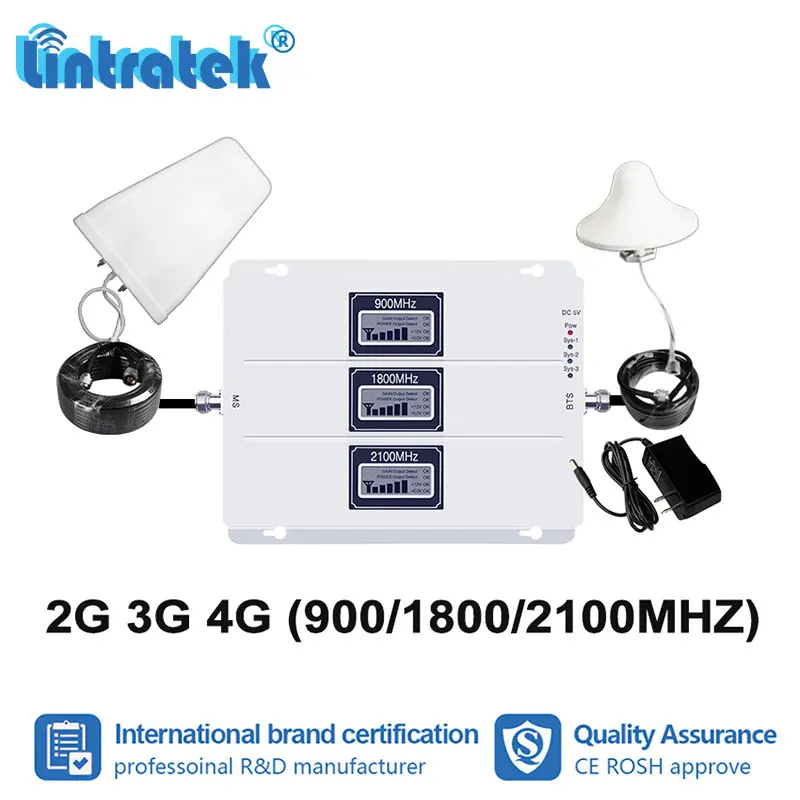

Lintratek Upgrade 2g 3g 4g 900 1800 2100 Tri Band Signal Repeater GSM 900 WCDMA 2100mhz UMTS LTE 1800mhz Repeater Amplifier #5