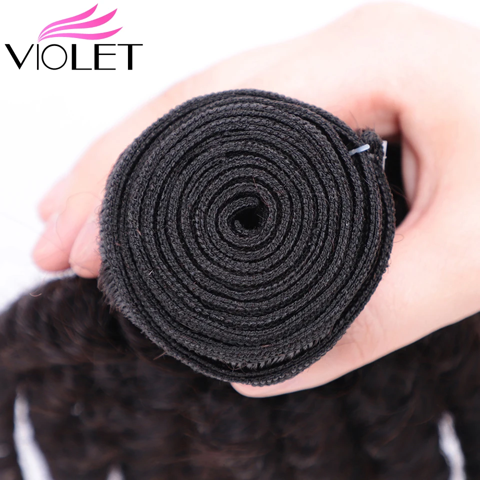 VIOLET Brazilian Bouncy Curly Human Hair Weaves 1/3/4 Bundles Funmi Hair Extensions Non Remy 100% Human Hair Bundles