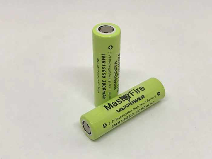 

100pcs/lot New Original MasterFire 3.7V IMR 18650 3000mAh High Drain 30A E-Cig Li-lon Battery Rechargeable Batteries