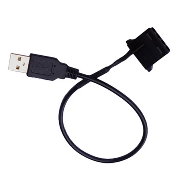 10 قطعة 30 سنتيمتر USB إلى 4 دبوس PC تماما وحدة معالجة خارجية للحاسوب التبريد مروحة مهائي كابلات الحبل