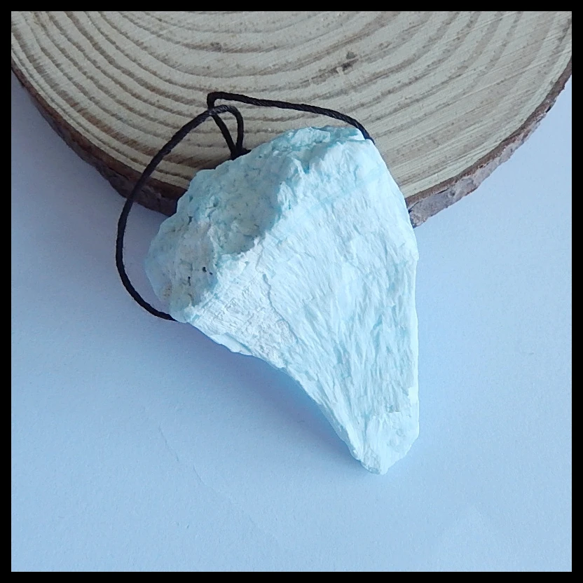 Nugget Larimar fashion Semi-precious stones Jewelry accessories pendant Bead 43x34x20mm 33.8g | Украшения и аксессуары