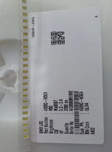 100 шт./лот используется подсветка. 4020 3V.0.5W. Оригинальная Светодиодная лампа с