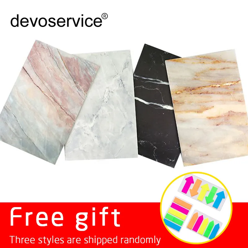 

1set Cute Marble Design Soft Cover A5 Notebook Lines Composition Binding Diary With Candy Color Self Adhesive Sticker Stationery