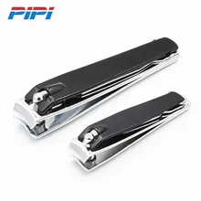 Black Stainless Steel Nail Clipper Cutter Professional Manicure Trimmer Toe Nail Clippers Knife With Nail File black white large carbon steel nail clipper cutter professional manicure trimmer high quality toe nail scissors clip catcher