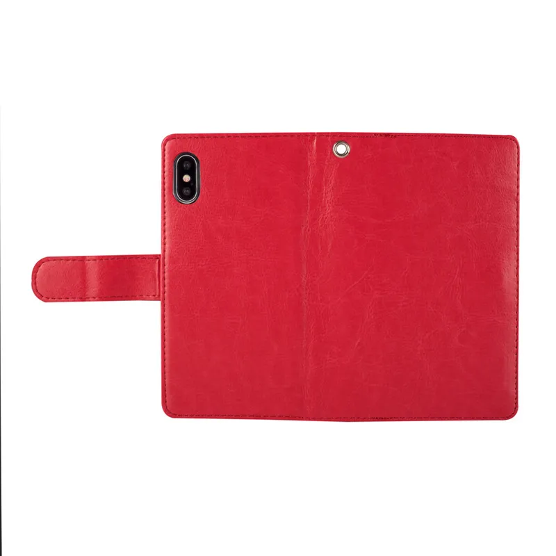 Роскошная кожа, кошелек, чехол для телефона Iphone 5S 6 7 8 Plus X XS XR XS MAX, красный, супер деловой кошелек, Crazy Horse, чехол для телефона