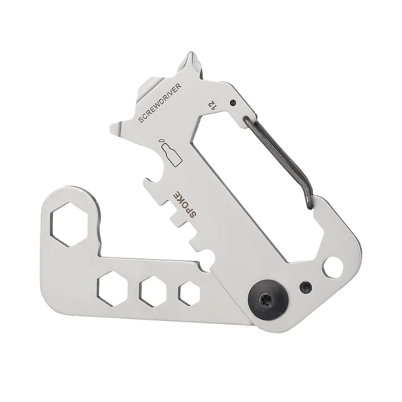 

EDC Multitool Card Outdoor Camping Riding Key Chain Multi Tools Mini Pocket Tool 10 in 1 Multi-functional Cards Stainless Steel