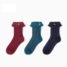 Японский принцесса студенческие носки Sen Винтаж Кружева воланами кружева хлопок calcetines женские носки