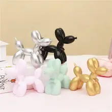 חמוד קטן בלון כלב שרף מלאכות פיסול מתנות אופנה עוגת אפיית בית קישוטי המפלגה קינוח שולחן העבודה קישוט 5 צבעים(China)