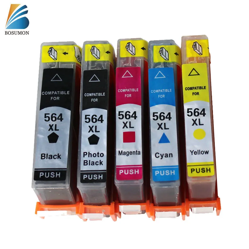 Bosumon Remanufactured Ink Cartridge For hp 564 xl Compatible With Officejet 7510 7515 7520 7525
