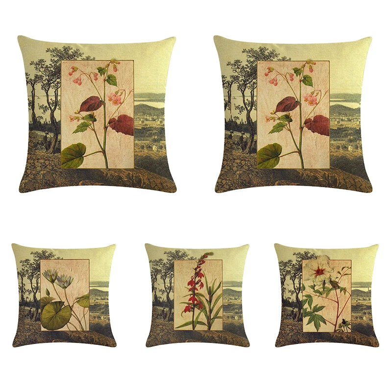 Vintage Flowers cushion cover sofa bed Farm throw pillow cover Home